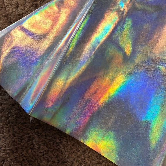Rave skirt holographic bottom mini skater hologram - Picture 6 of 8